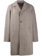Prada Tweed Single-breasted Coat - Brown