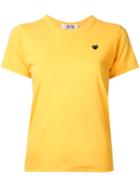 Comme Des Garçons Play Black Heart T-shirt, Women's, Size: Medium, Yellow/orange, Cotton