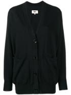 Mm6 Maison Margiela Elbow-patch Fitted Cardigan - Black