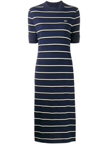Lacoste Live Striped Knit Sweat Dress - Blue