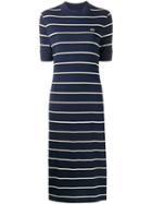 Lacoste Live Striped Knit Sweat Dress - Blue