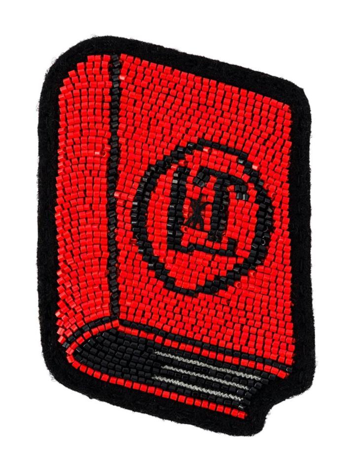 Olympia Le-tan Beaded Book Pin