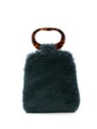 Edie Parker Shearling Grab Bag Tote - Green