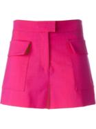 Msgm Flap Pocket Shorts, Women's, Size: 44, Pink/purple, Virgin Wool