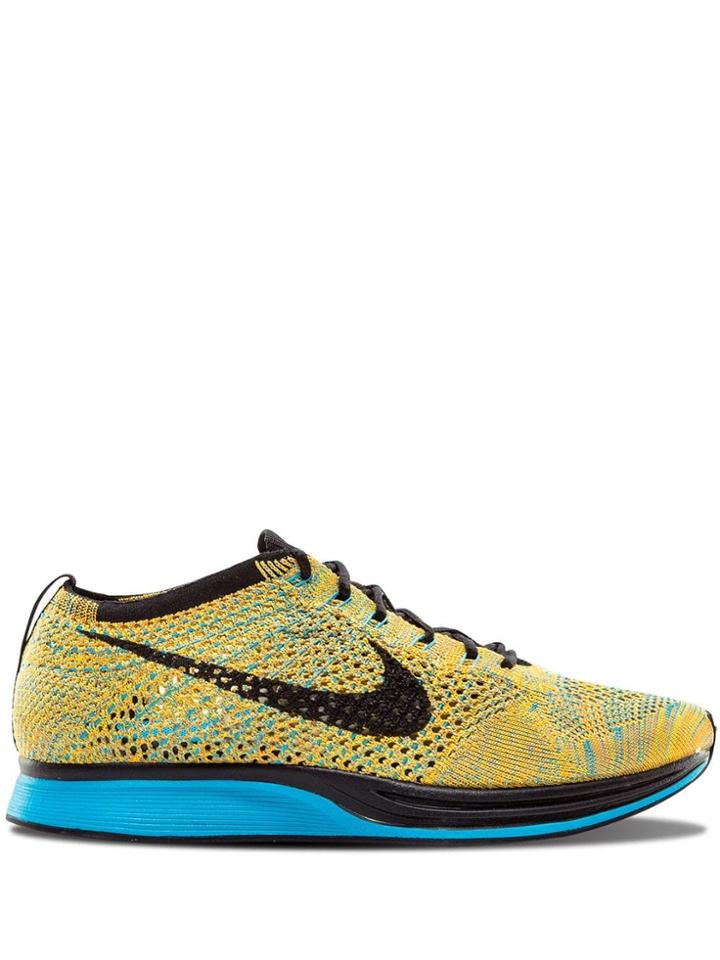 Nike Flyknit Racer Sneakers - Yellow