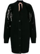 Nº21 Sequin Midi Cardigan - Black