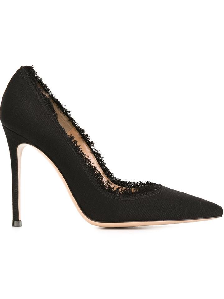 Gianvito Rossi Frayed Pumps