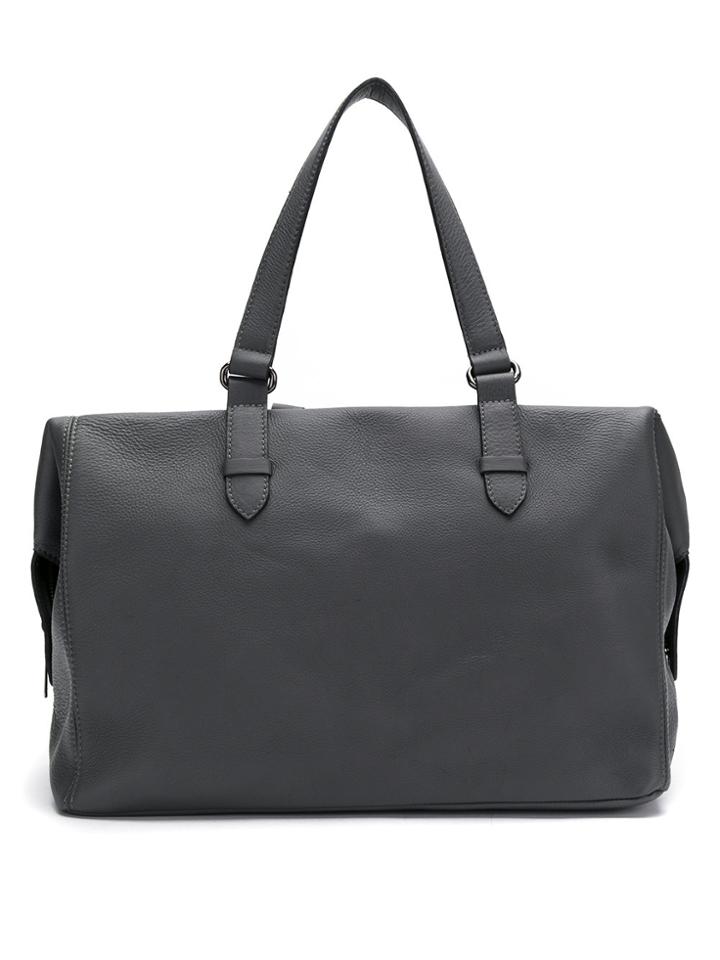 Mara Mac Leather Tote - Grey