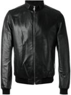 Salvatore Ferragamo Funnel Neck Jacket, Men's, Size: 50, Black, Nappa Leather/polyester
