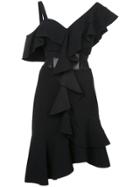Proenza Schouler Asymmetric Ruffled Dress - Black