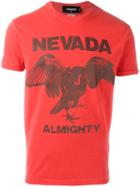 Nevada Almighty Eagle T-shirt, Men's, Size: Medium, Red, Cotton, Dsquared2