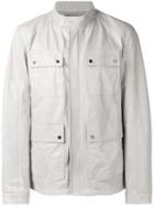 Drome Leather Field Jacket, Men's, Size: Xl, Grey, Lamb Skin/acetate/polyester