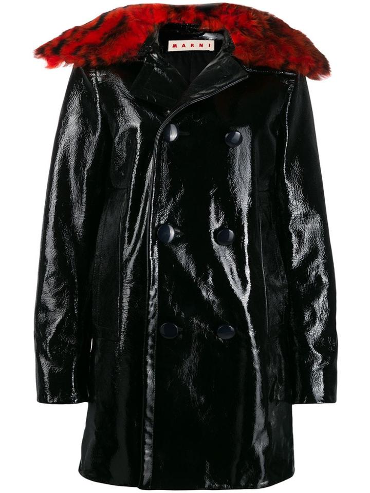 Marni Double Buttoned Raincoat - Black