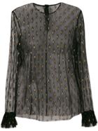 Philosophy Di Lorenzo Serafini Sheer Embroidered Top - Black