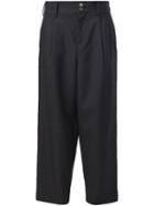 Digawel Cropped Wide-leg Trousers, Men's, Size: 3, Grey, Cupro/wool