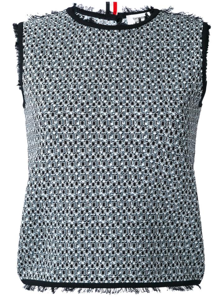 Thom Browne Fringe Trim Top - Blue