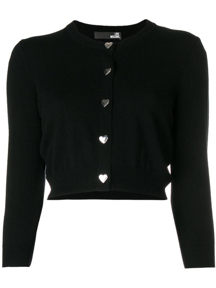 Love Moschino Cropped Cardigan - Black