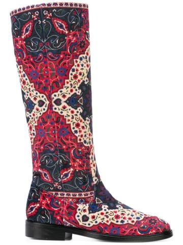 Leandra Medine Printed Knee-length Boots - Multicolour