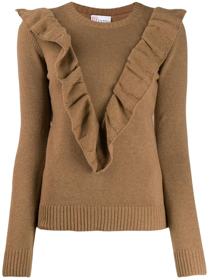 Red Valentino Ruffle Detail Jumper - Neutrals