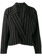 Versace Pre-owned 1980's Striped Slim Jacket - Black