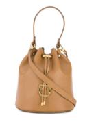 Furla Pebbled Drawstring Bucket Bag - Neutrals