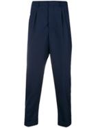 Ami Alexandre Mattiussi Cropped Tapered Trousers - Blue