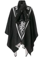Moncler Oversized Padded Collar Cape - Black