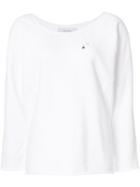 The Squad Safety Pin Detail Sweatshirt, Women's, Size: Medium, White, Cotton