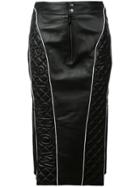 Marine Serre Quilted Pencil Skirt - Black