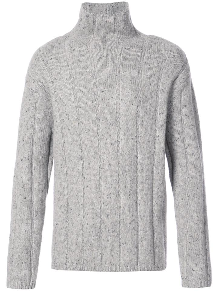 Theory Roll Neck Jumper - Grey