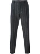 Brunello Cucinelli Pinstripe Trousers, Men's, Size: 48, Grey, Cotton/acetate/cupro/wool