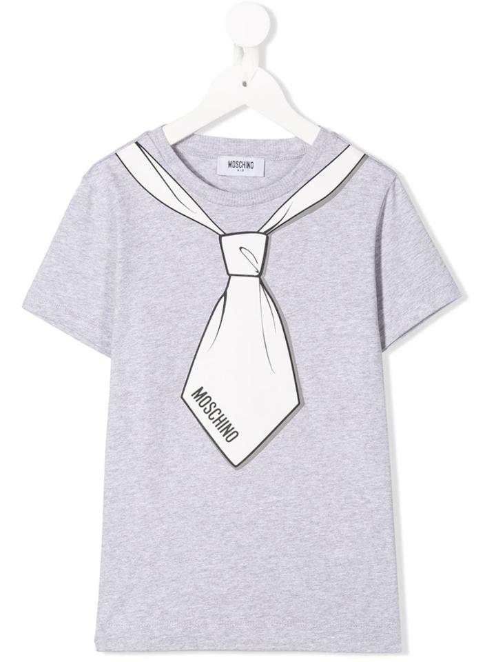 Moschino Kids Teen Tie Trompe L'oeil T-shirt - Grey