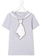 Moschino Kids Teen Tie Trompe L'oeil T-shirt - Grey