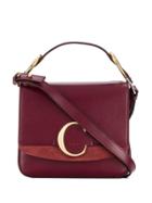 Chloé C Logo Tote Bag - Red