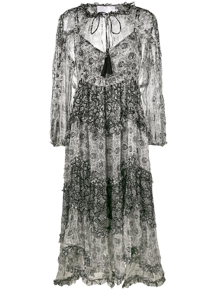 Zimmermann Divinity Ruffle Resort Dress - Black