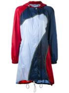 Versace - Colourblock Hooded Coat - Women - Polyamide - 42, Blue, Polyamide