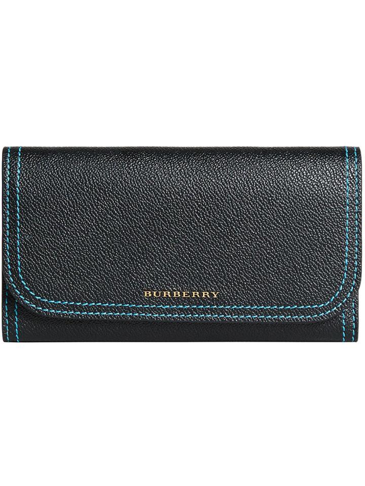 Burberry Colour Block Continental Wallet - Black