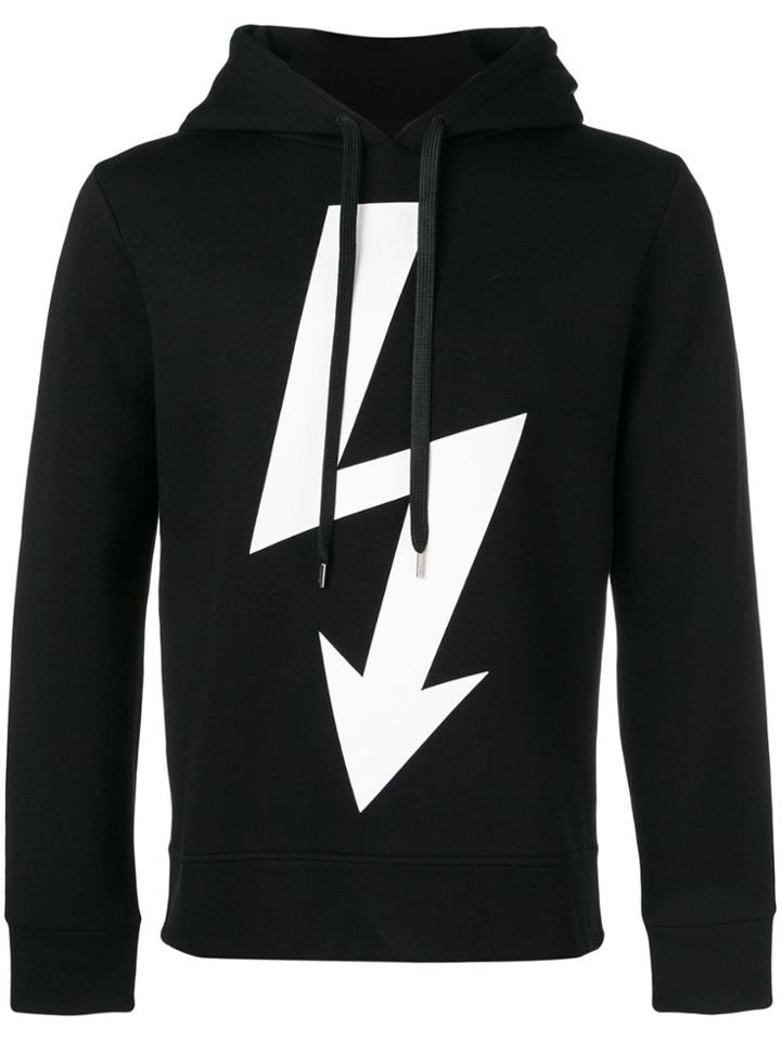 Neil Barrett Lightning Arrow Hoodie - Black