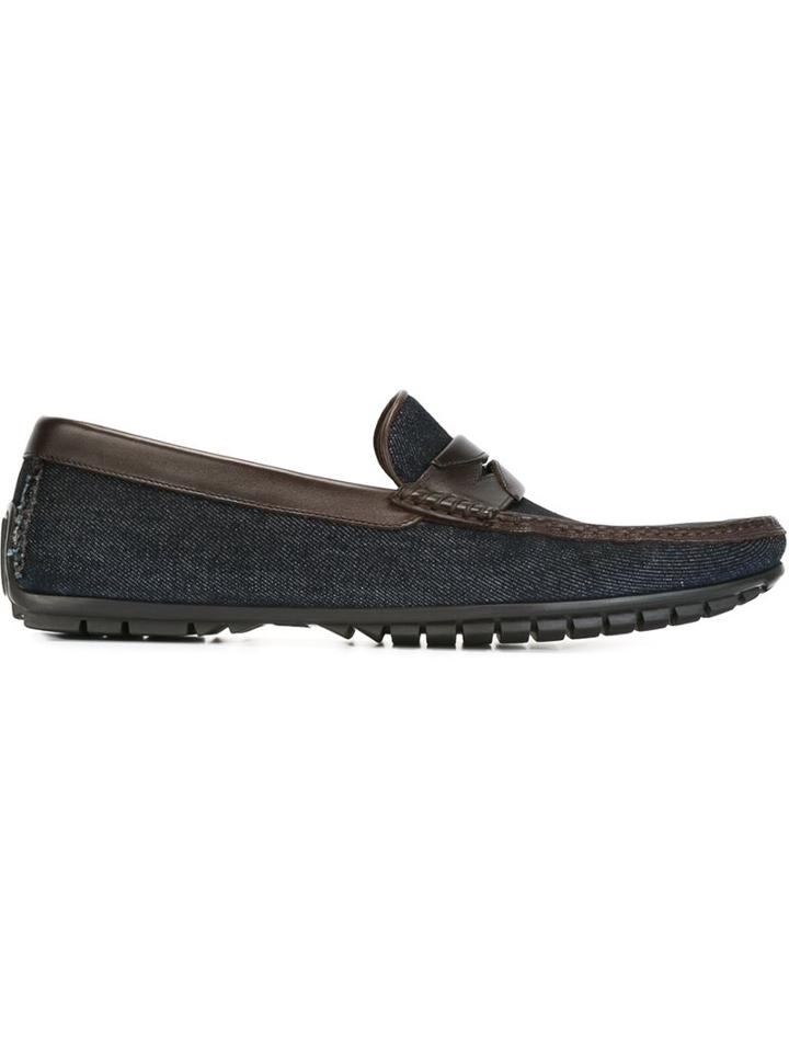 Dolce & Gabbana Denim Detail Driving Shoes