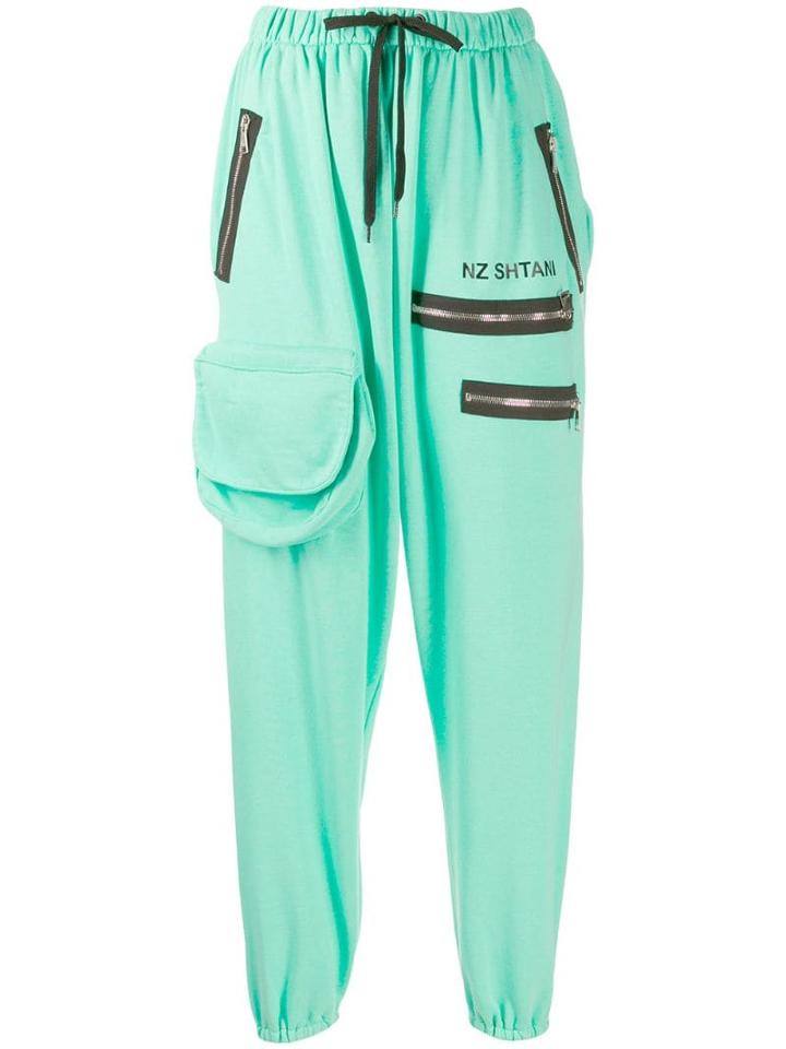 Natasha Zinko Drawstring Waist Trousers - Green