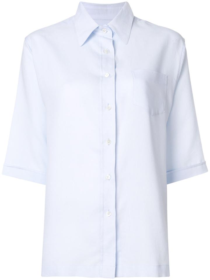 Holland & Holland Cropped Sleeves Shirt - Blue