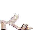Fendi Embellished Sandals - Nude & Neutrals