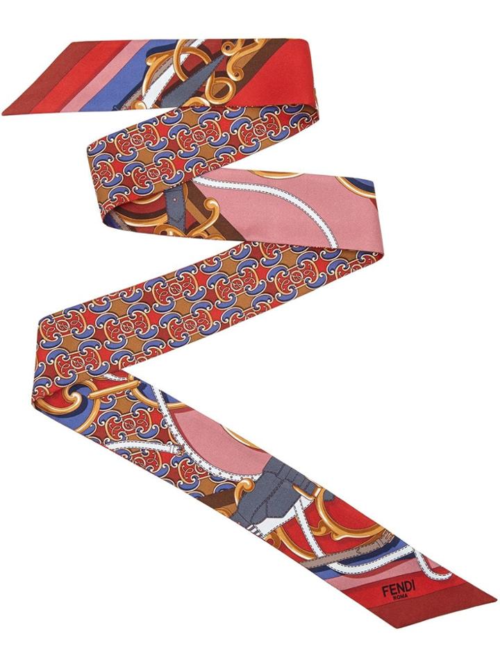 Fendi Wrappy Thin Scarf - Red