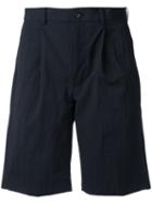 En Route - Pleat Detail Bermudas - Men - Nylon - 2, Black, Nylon
