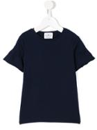 Le Petit Coco Ruffled Sleeve T-shirt, Kids Unisex, Size: 8 Yrs, Blue, Cotton