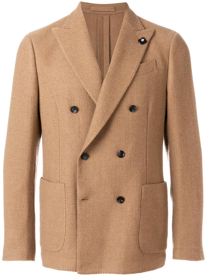Lardini Double-breasted Blazer - Brown