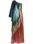 Mary Katrantzou Isole Sequin One Shoulder Maxi Dress - 022 Blown Glass
