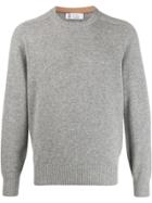 Brunello Cucinelli Slim-fit Knitted Jumper - Grey