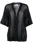 Snobby Sheep Sequin Knit Cardigan - Black