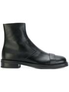 Neil Barrett Embossed Front Ankle Boots - Black